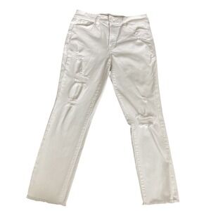 So White High Rise Distressed Crop Jeans Size‎ 9/29